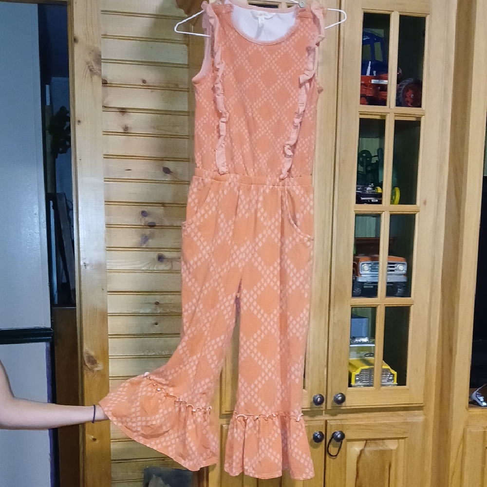 Matilda Jane Peach Ruffle Jumpsuit